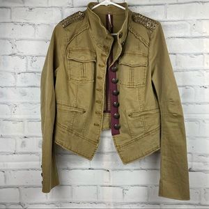 COPY - Free People Military Jacket Beaded Shrunken
Officer / Moto spring Size M…